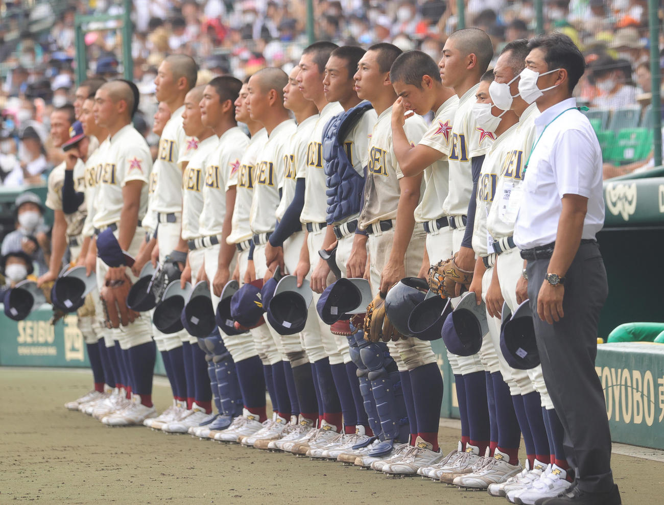 八戸学院光星の選手たち（2022年8月12日撮影）