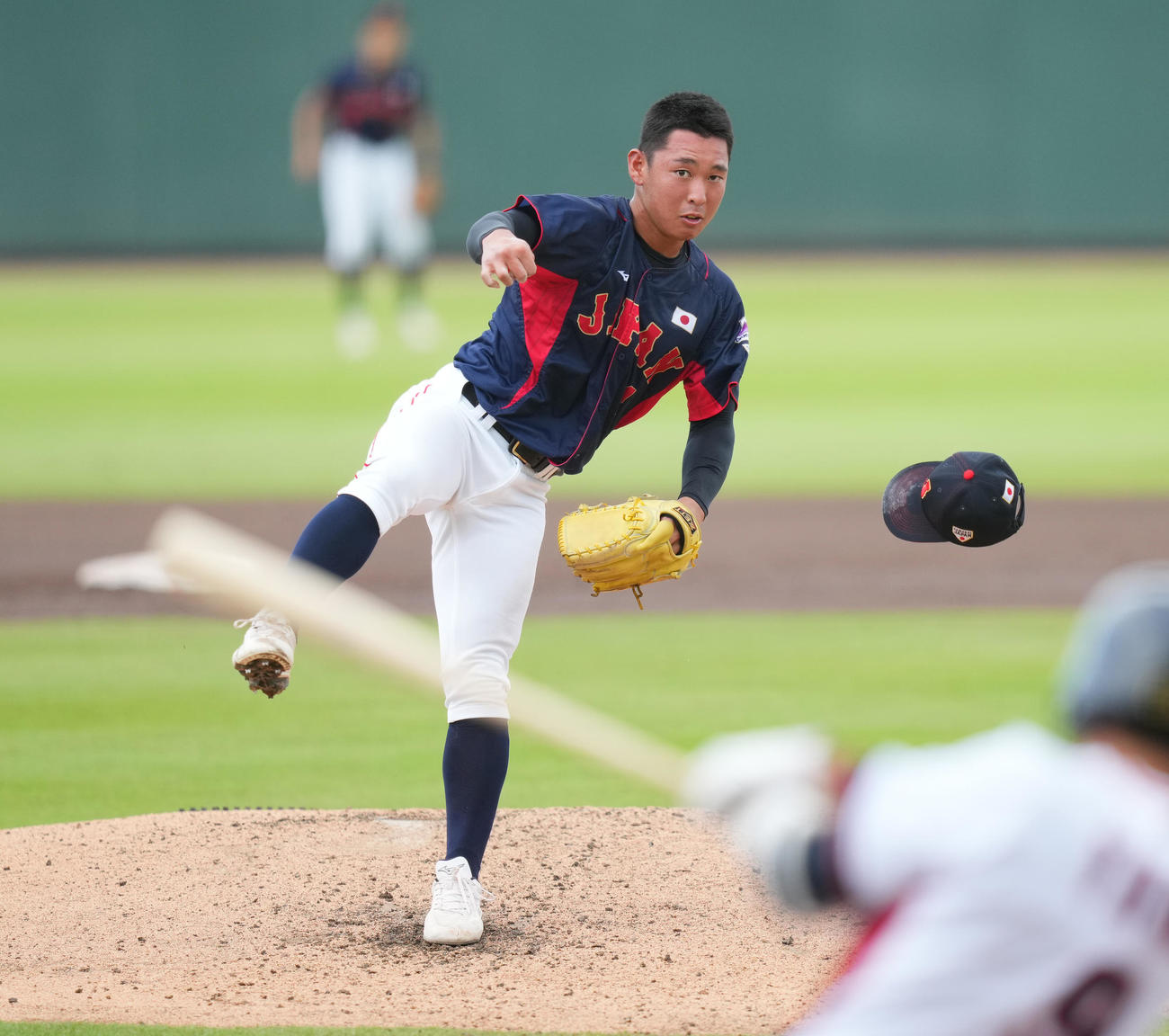 日本対韓国　日本先発の山田（撮影・菅敏）