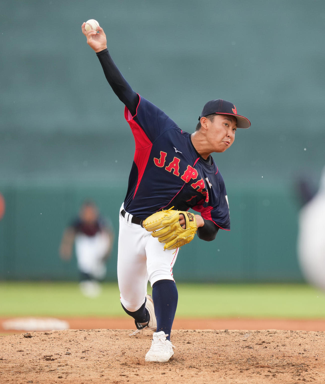 日本対米国　2回、日本2番手の山田（撮影・菅敏）