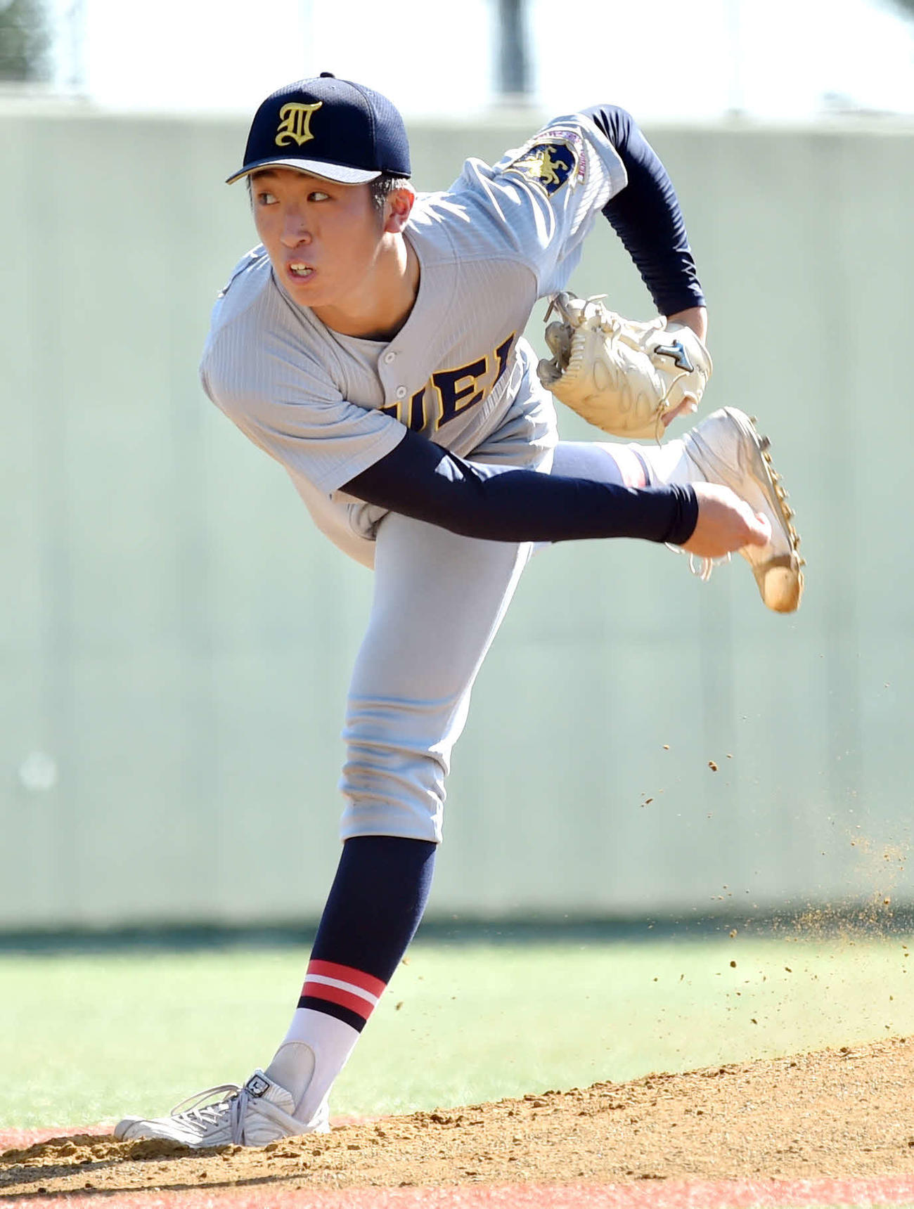 仙台三対仙台育英　5回無失点に抑えた仙台育英・湯田（撮影・相沢孔志）