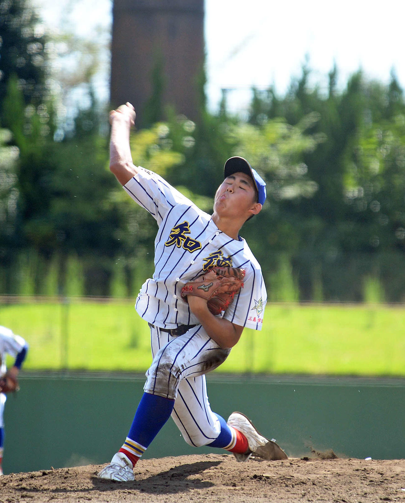 4安打1失点で完投勝利を収めた知徳の小船