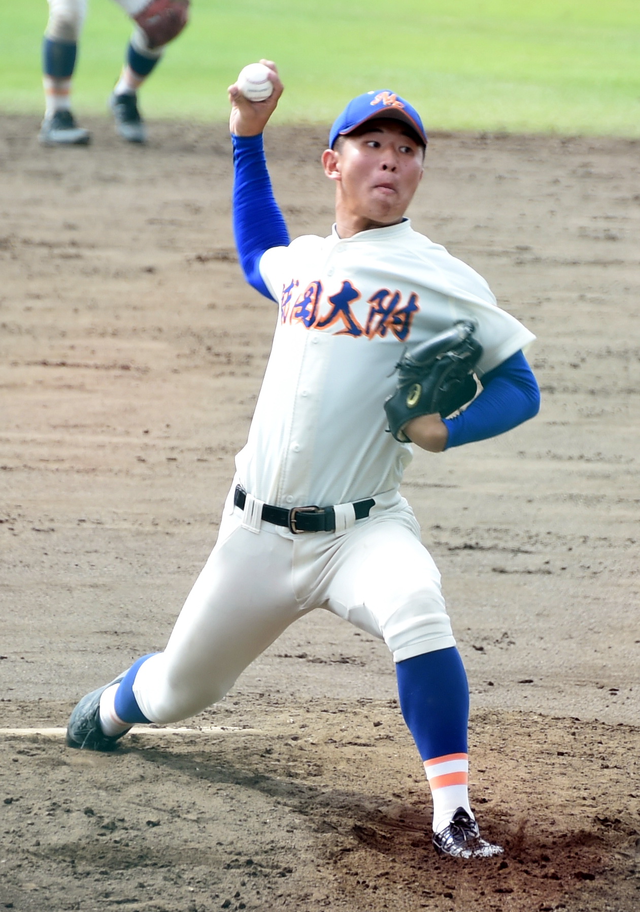 4番手で力投した盛岡大付・橋本