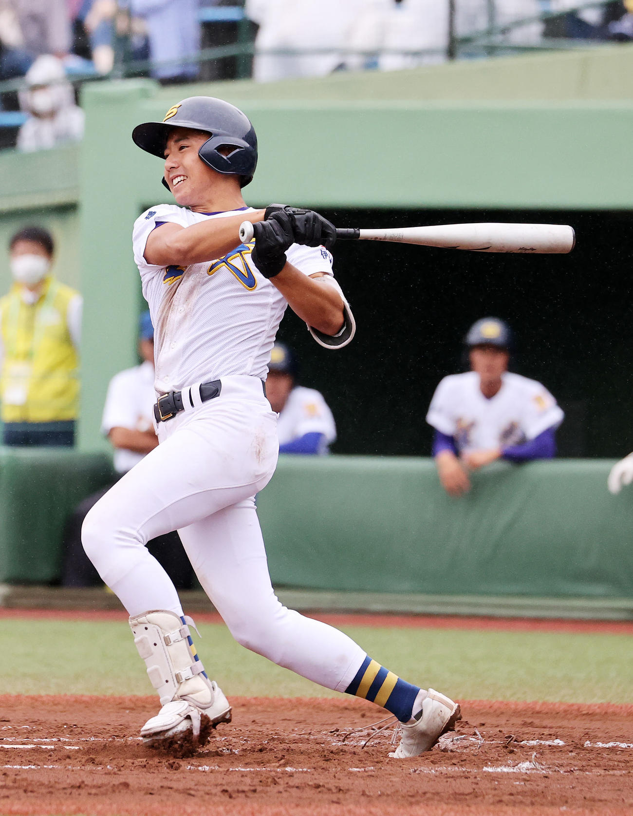 聖光学院対大阪桐蔭　7回表聖光学院無死、赤堀は三内野ゴロ（撮影・鈴木正人）