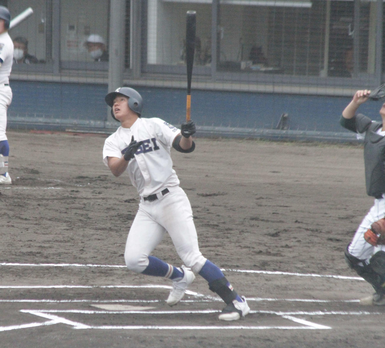 履正社対箕面学園　履正社・森田大翔内野手は6回、2打席連続本塁打を左翼に放った（撮影・酒井俊作）