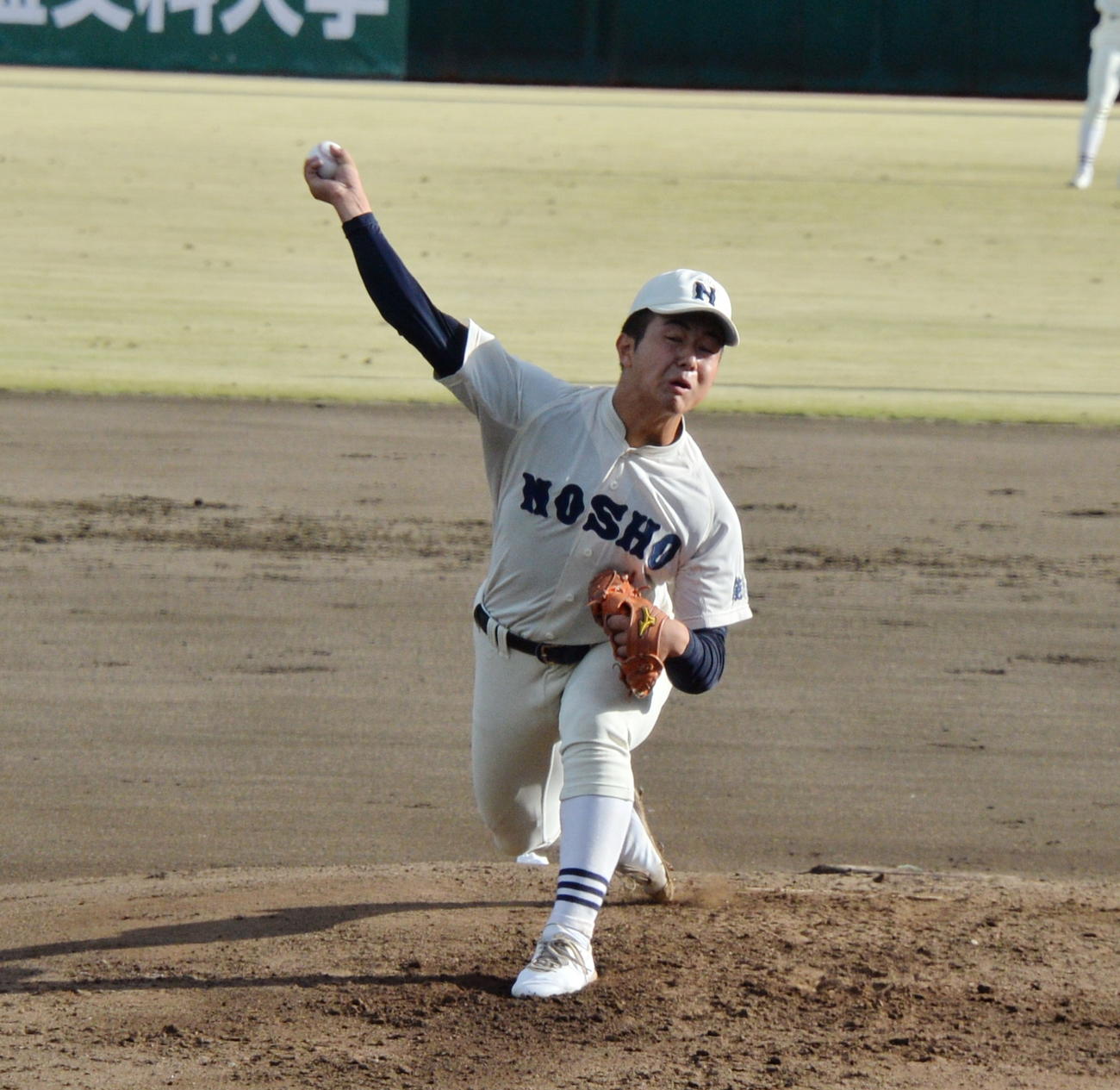 能代松陽対山形城北　能代松陽の先発は斎藤（撮影・濱本神威）