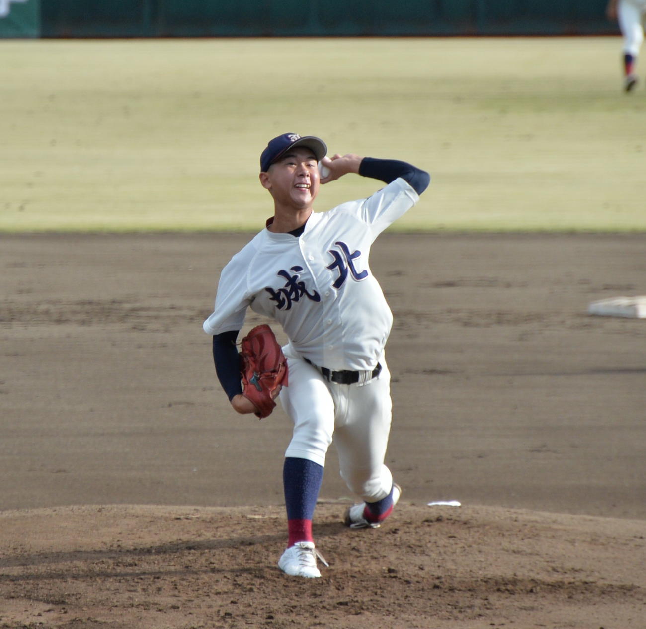 能代松陽対山形城北　山形城北の先発は大武俊（撮影・濱本神威）