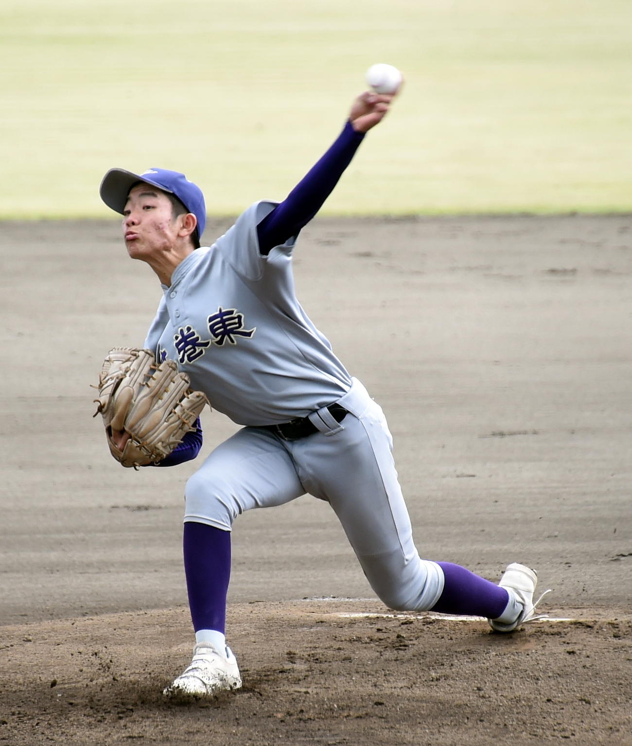鶴岡東対花巻東　先発した花巻東・葛西（撮影・山田愛斗）