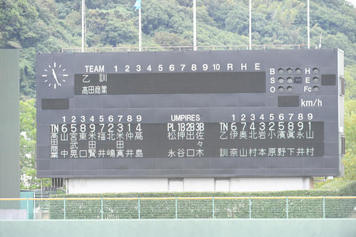 乙訓対高田商　両校スタメン（撮影・滝沢美穂子）