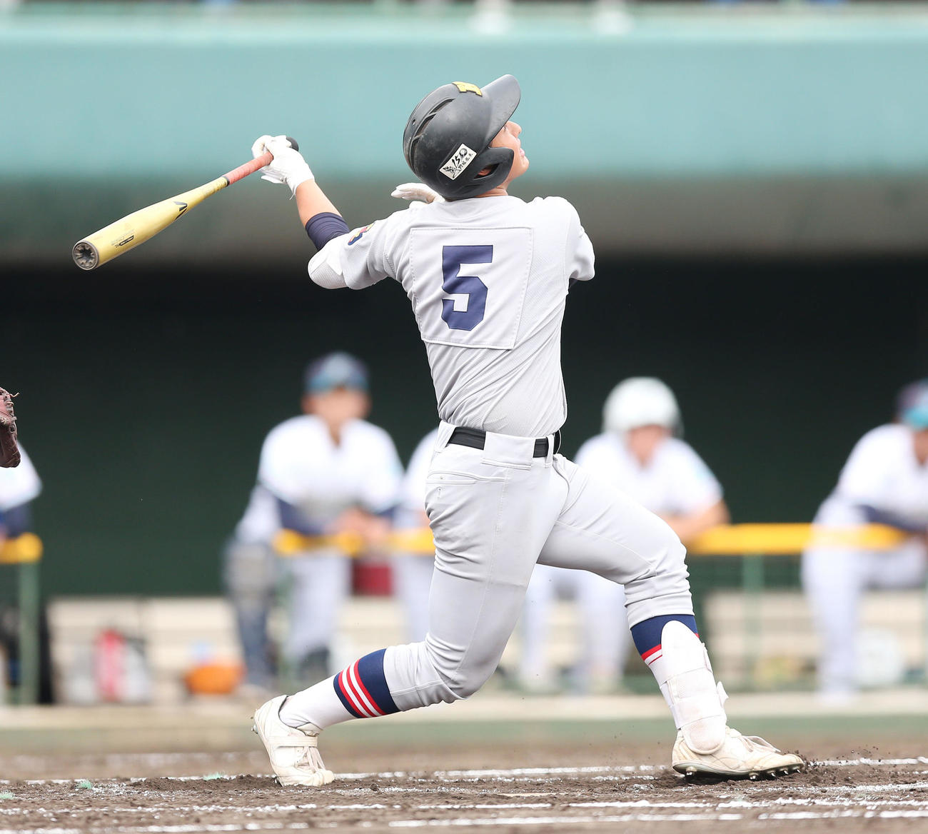 常磐大高対慶応　2回裏慶応1死、遊飛の清原（撮影・宮地輝）