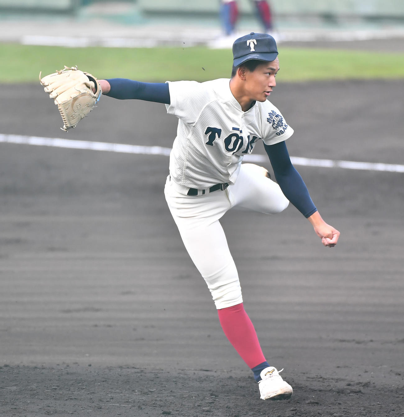 大阪桐蔭対神戸国際大付　大阪桐蔭先発の前田（撮影・清水貴仁）