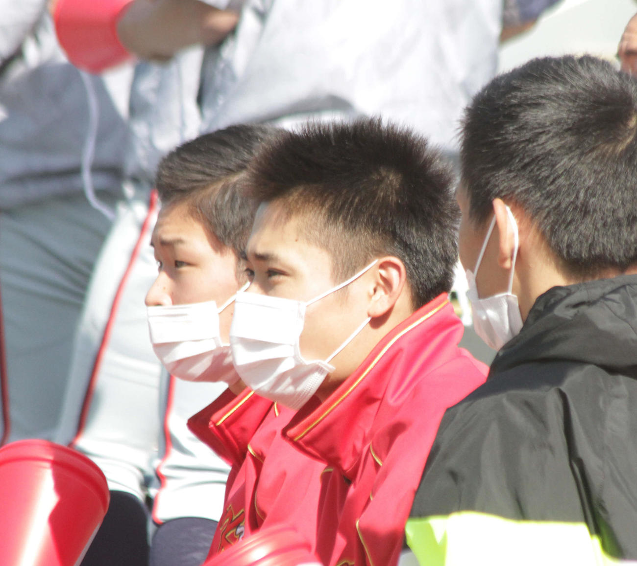 智弁和歌山対京都国際　DeNAにドラフト4位指名された京都国際の森下瑠大投手が後輩の応援に訪れた（撮影・酒井俊作）