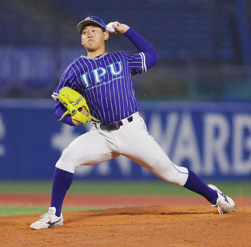 環太平洋大対大商大　環太平洋大先発の徳山（撮影・野上伸悟）