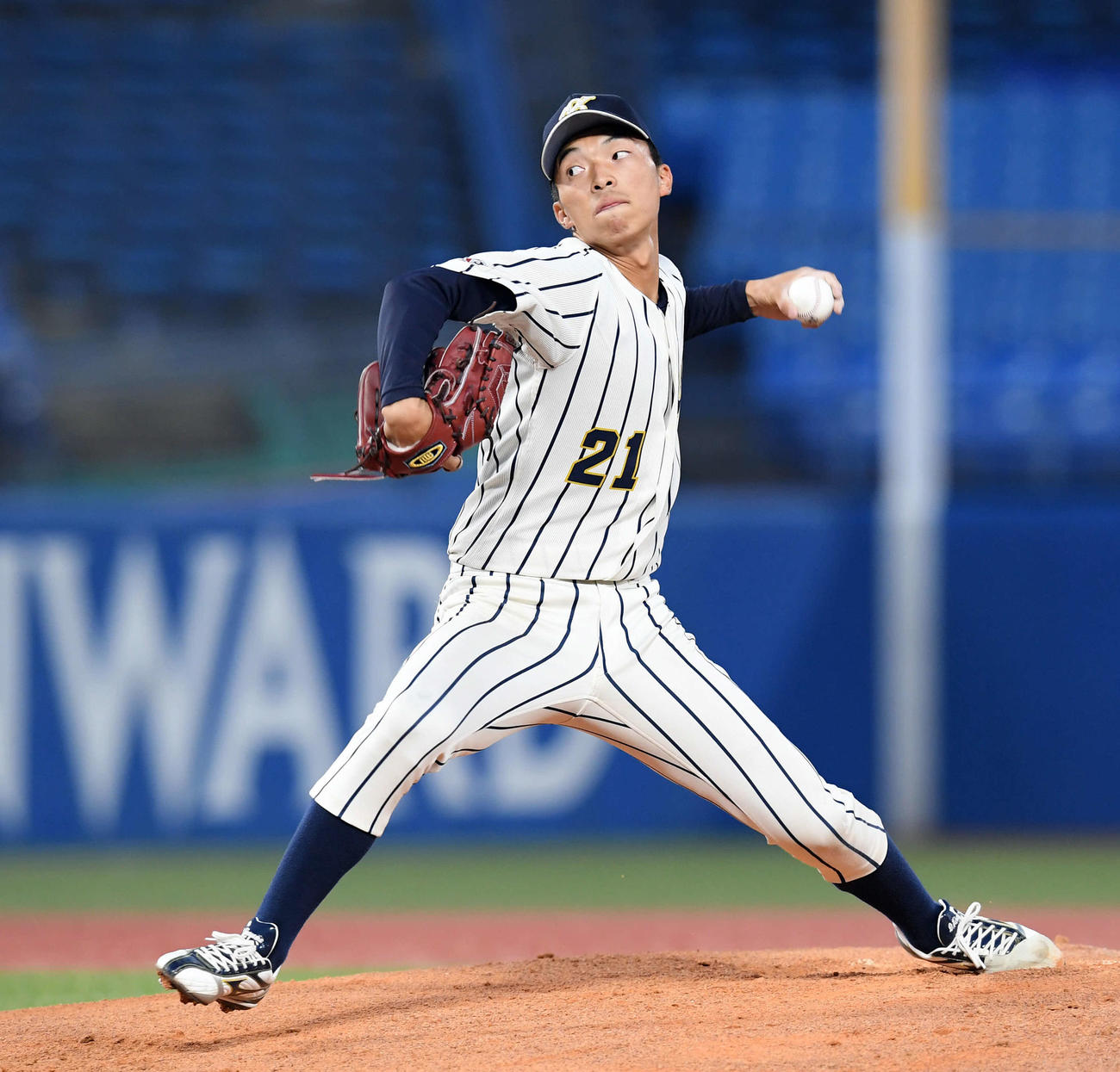 上武大対名城大　上武大の先発井出（撮影・たえ見朱実）