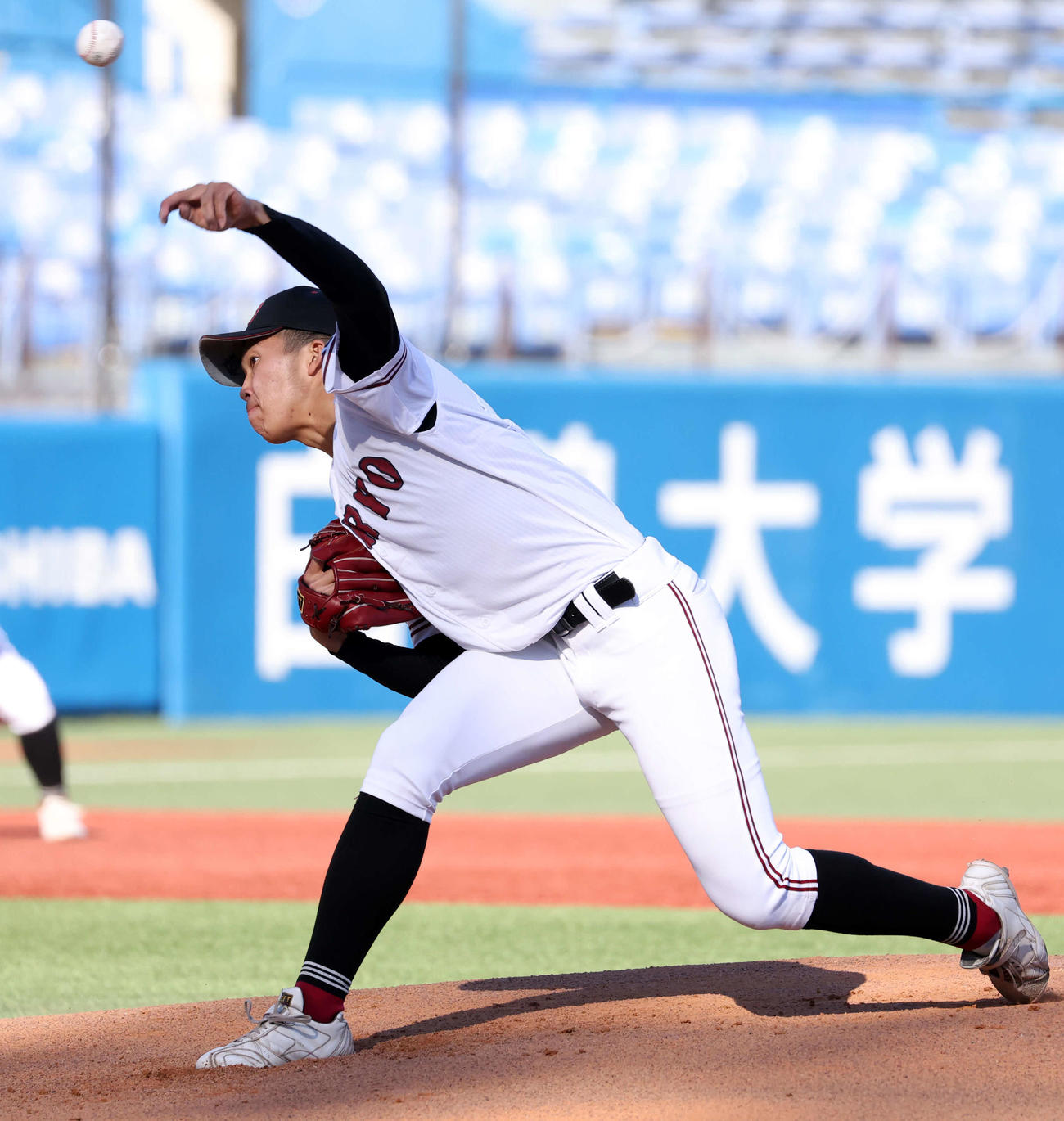大阪桐蔭対広陵　広陵先発の倉重（撮影・浅見桂子）