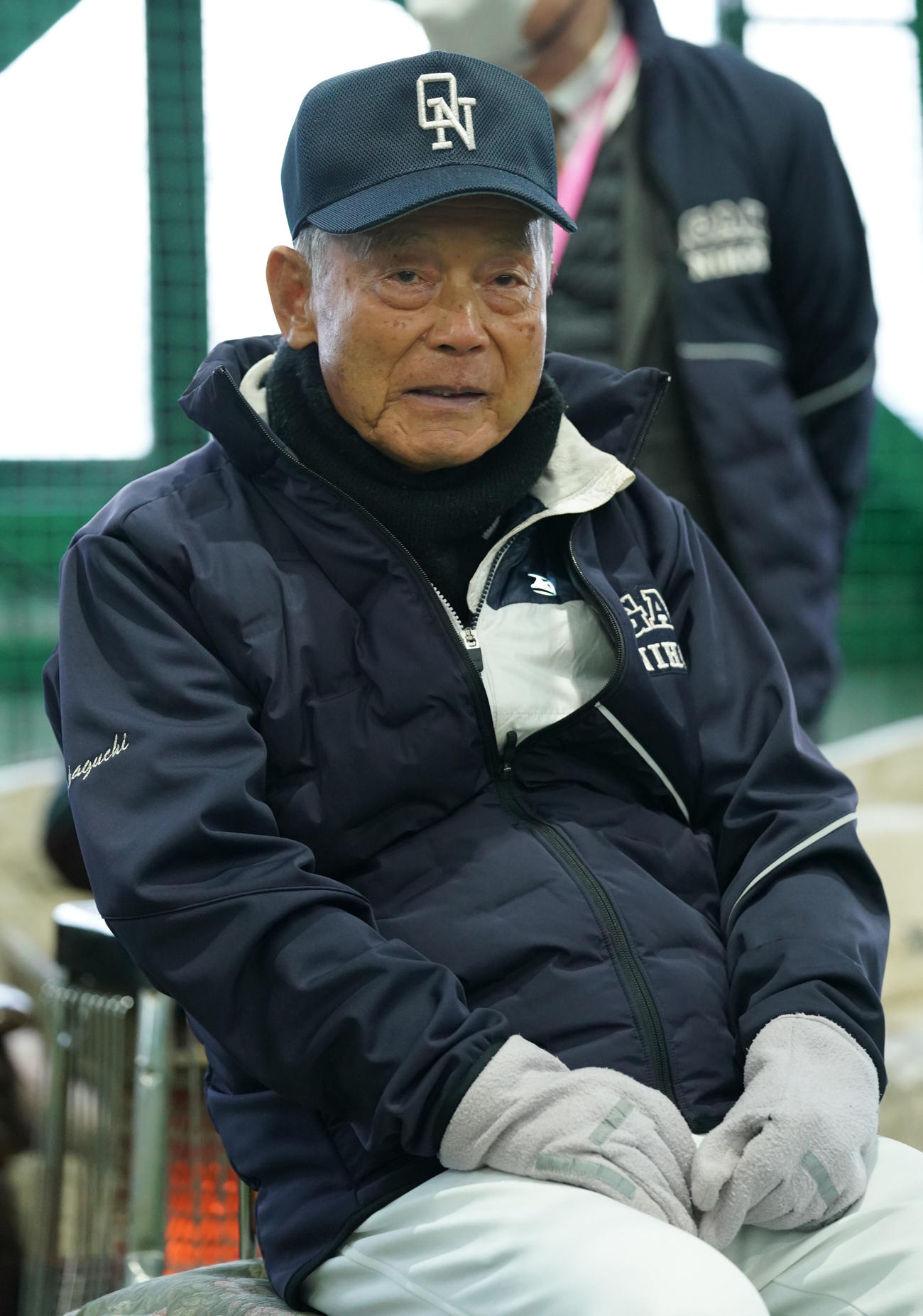 センバツ出場が決まり取材に応じる大垣日大高校の阪口慶三監督（撮影・森本幸一）