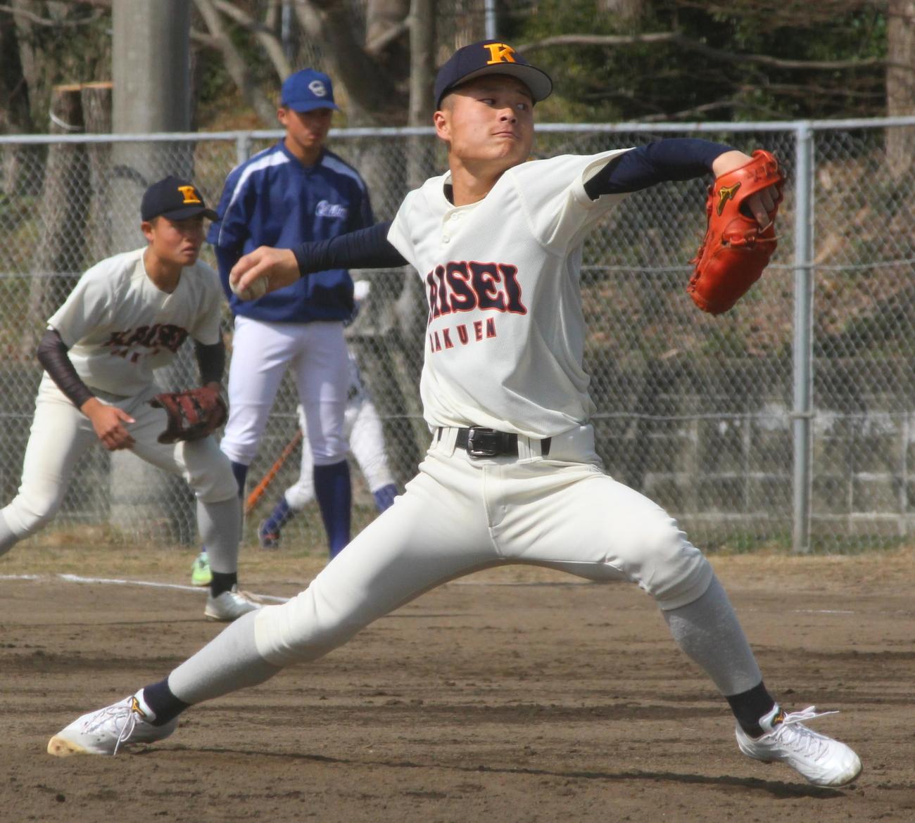 海星対筑陽学園　3回2安打無失点と好投した海星・高野颯波（撮影・菊川光一）