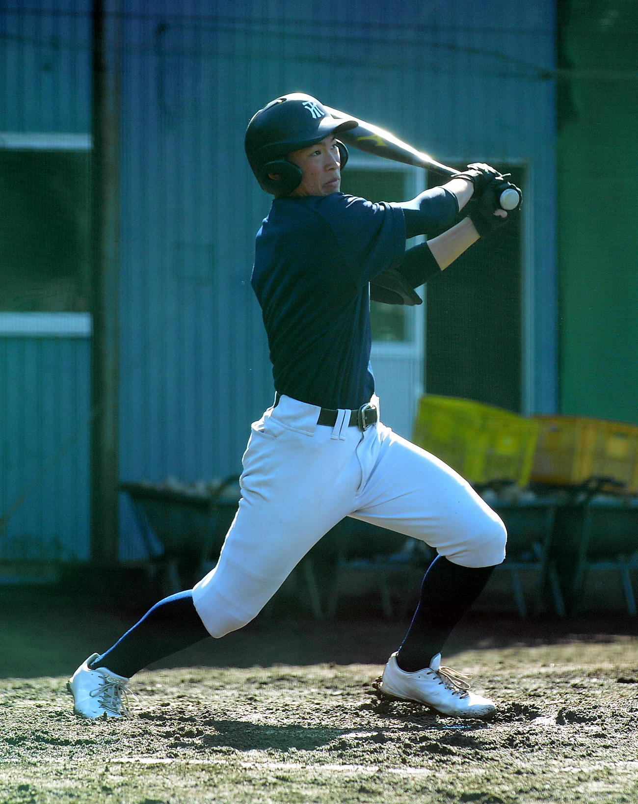 鋭い打球を放つ常葉大菊川・加藤