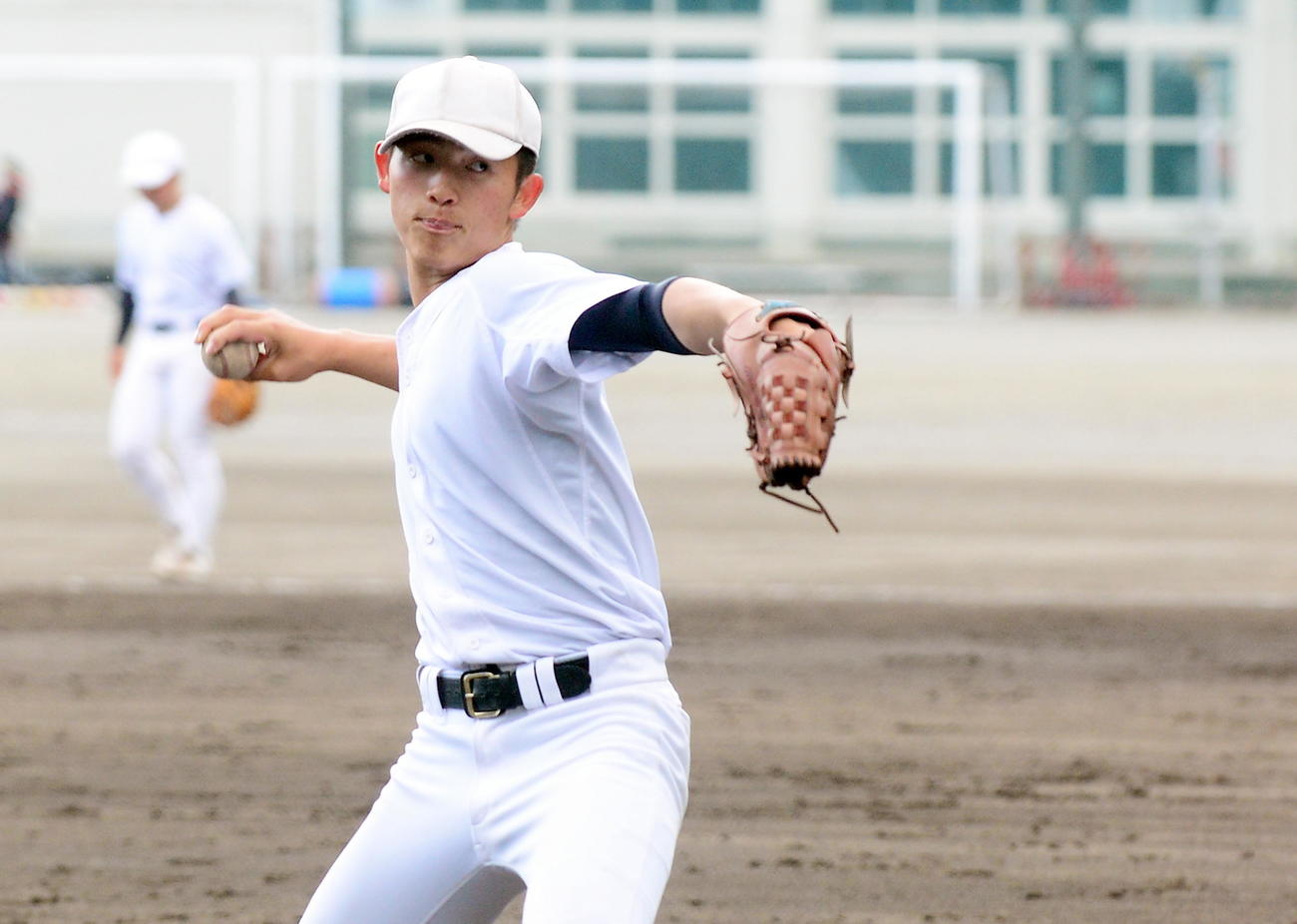 公式戦復帰登板へ意気込む静岡高・斎藤