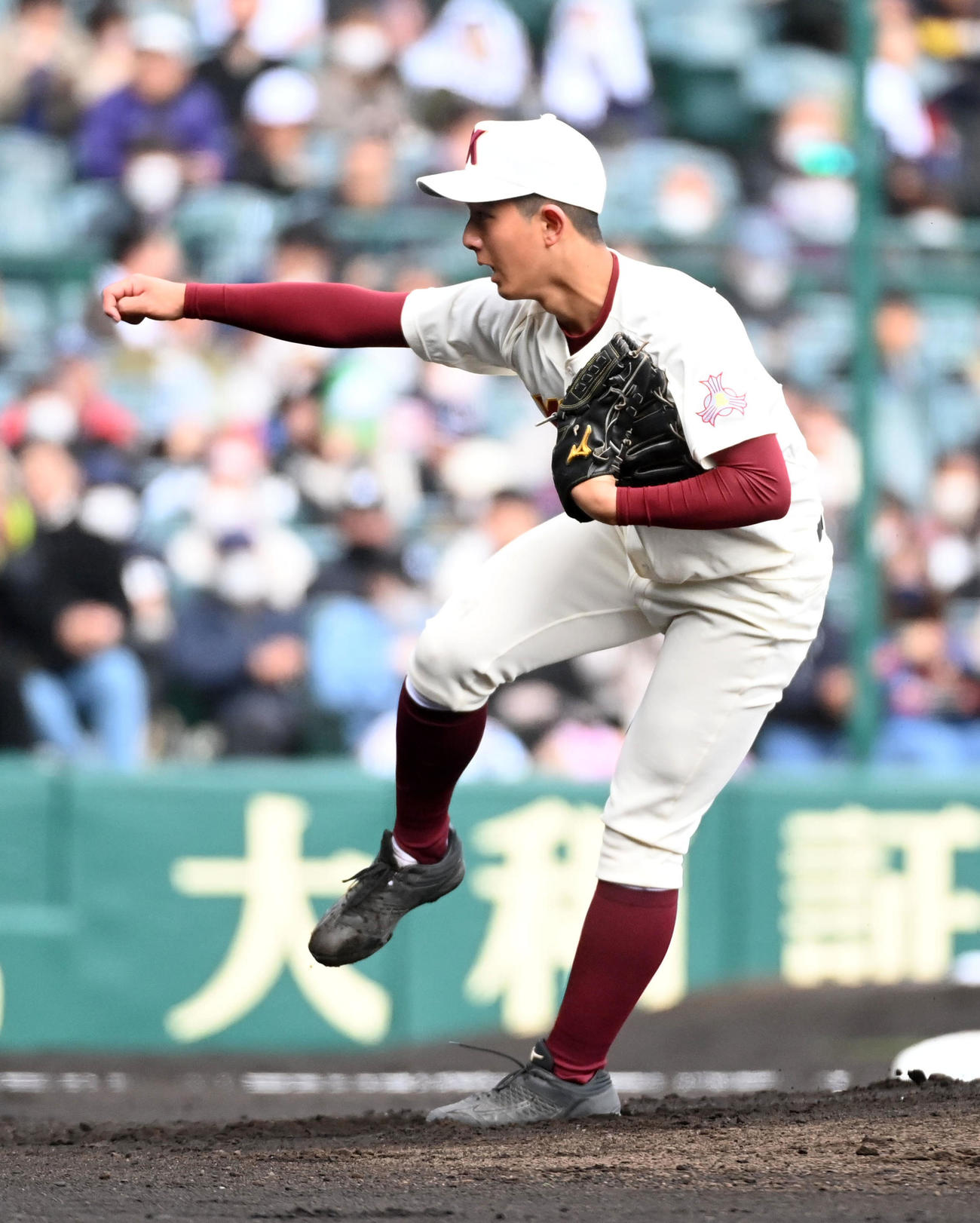 北陸対高知　高知先発の辻井（撮影・前岡正明）