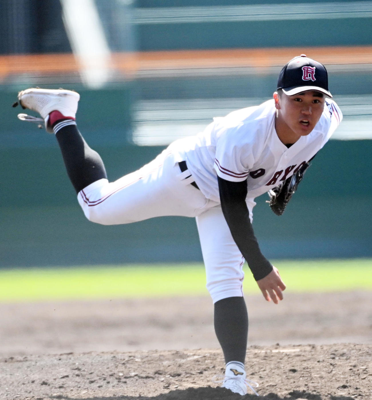 広陵先発の高尾（撮影・前岡正明）