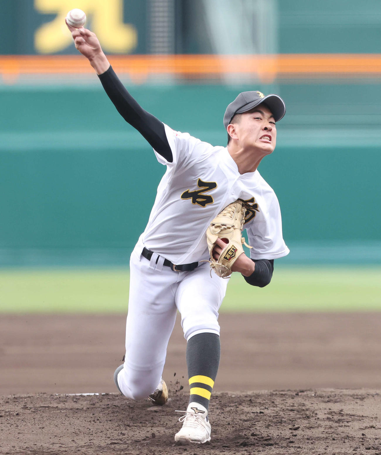 石橋対能代松陽　力投する石橋先発の入江（撮影・宮地輝）