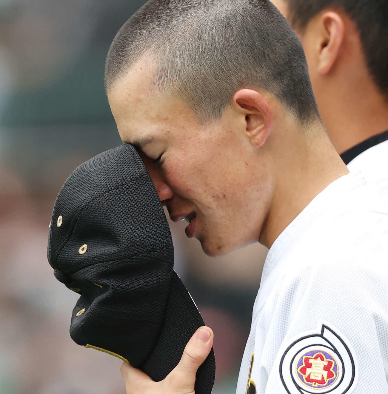 石橋対能代松陽　試合に敗れ、悔しさを見せる石橋・浜野（撮影・宮地輝）