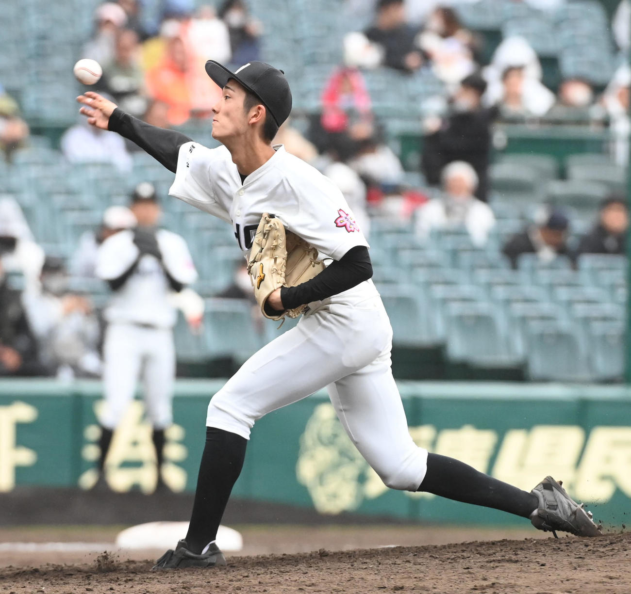 龍谷大平安対長崎日大　長崎日大先発の広田（撮影・前岡正明）