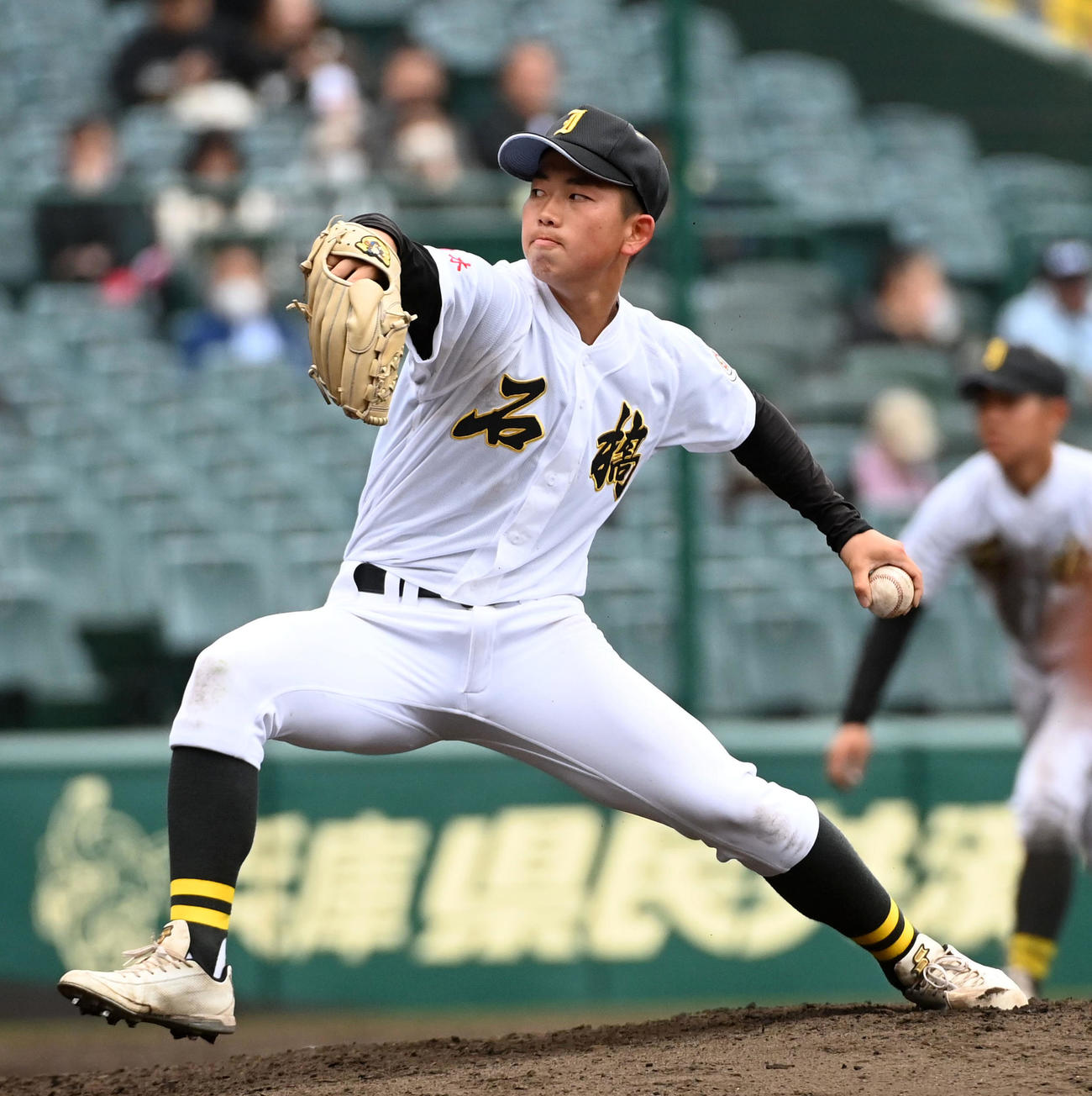 能代松陽対石橋　石橋2番手の藤巻（撮影・前岡正明）