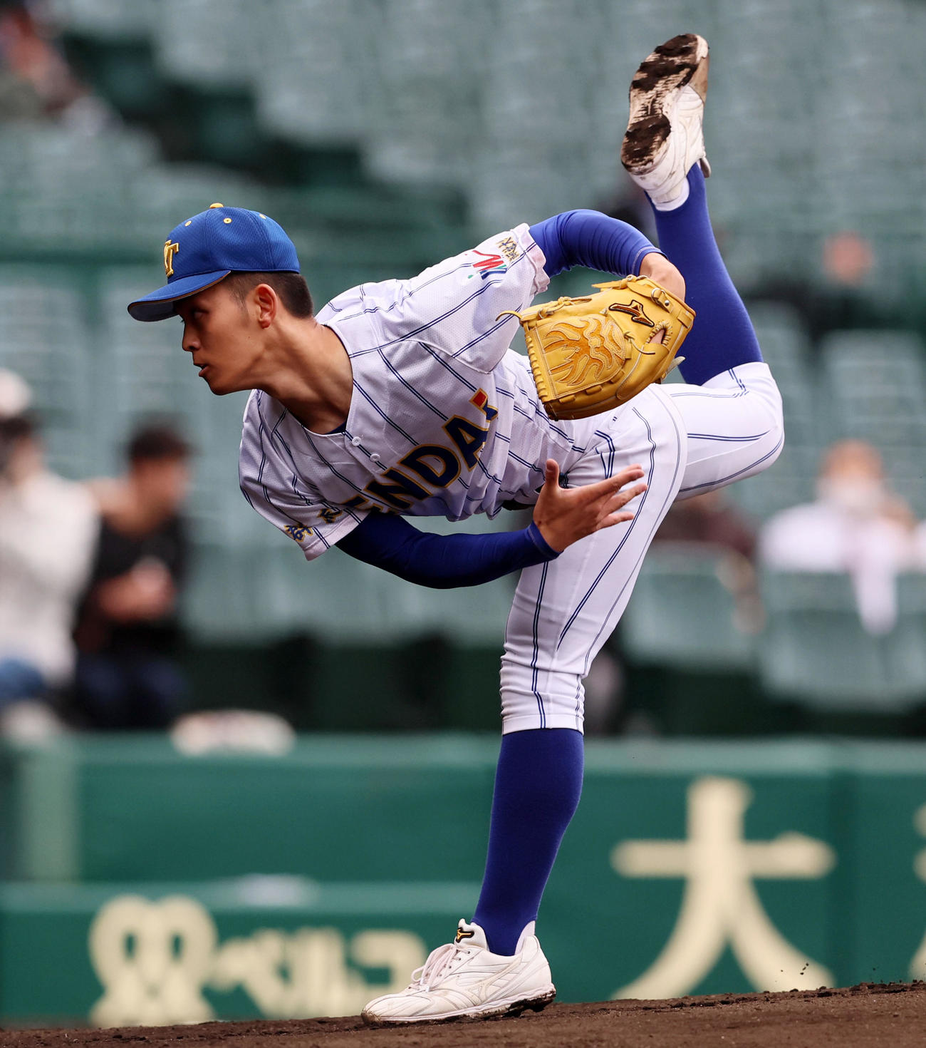 報徳学園対高崎健康福祉大高崎　報徳学園戦に先発する小玉（撮影・加藤哉）