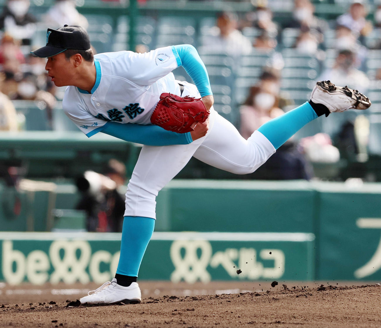 光対山梨学院　光戦に先発する林（撮影・加藤哉）