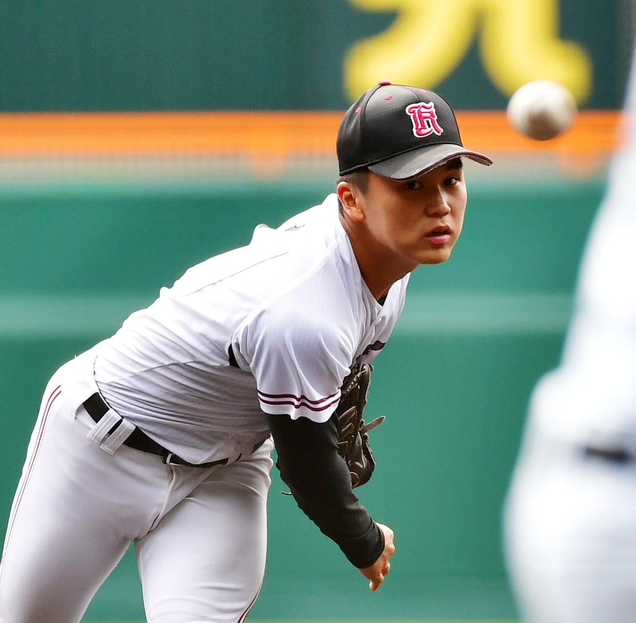 山梨学院対広陵　広陵先発の高尾（撮影・前岡正明）