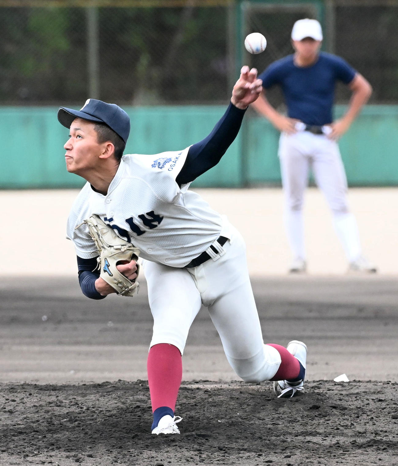 紅白戦第2試合　紅白戦に先発した大阪桐蔭・前田（撮影・前岡正明）