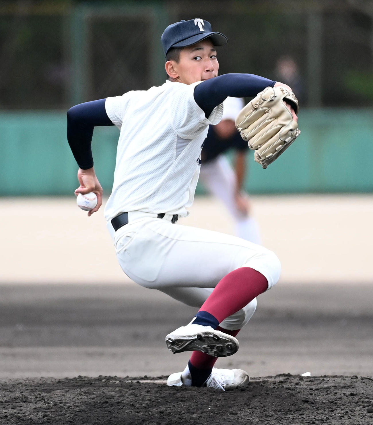 紅白戦第2試合　紅白戦に先発した大阪桐蔭・前田（撮影・前岡正明）