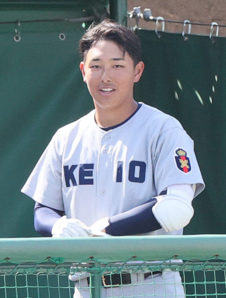 慶応の清原勝児（23年3月16日撮影）