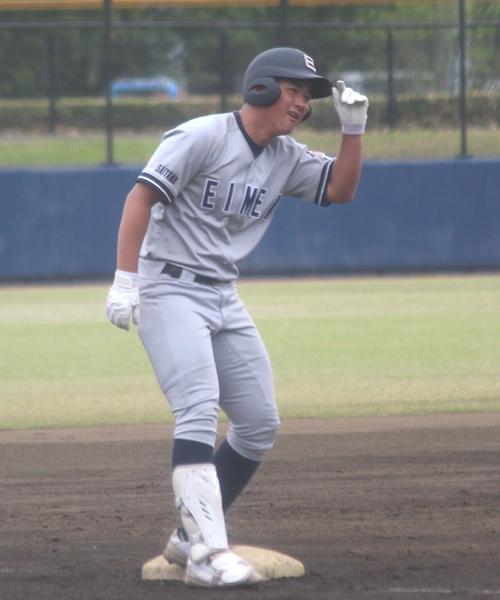 叡明が県大会出場、越谷東に５回コールド勝ち　４番田辺太我が先制２点三塁打、大木颯太５回０封