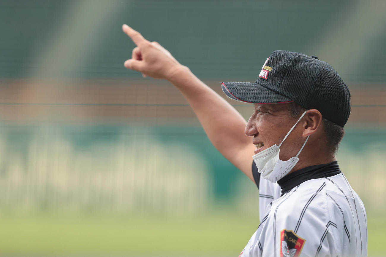 浦和学院時代の森士監督（2021年8月21日撮影）