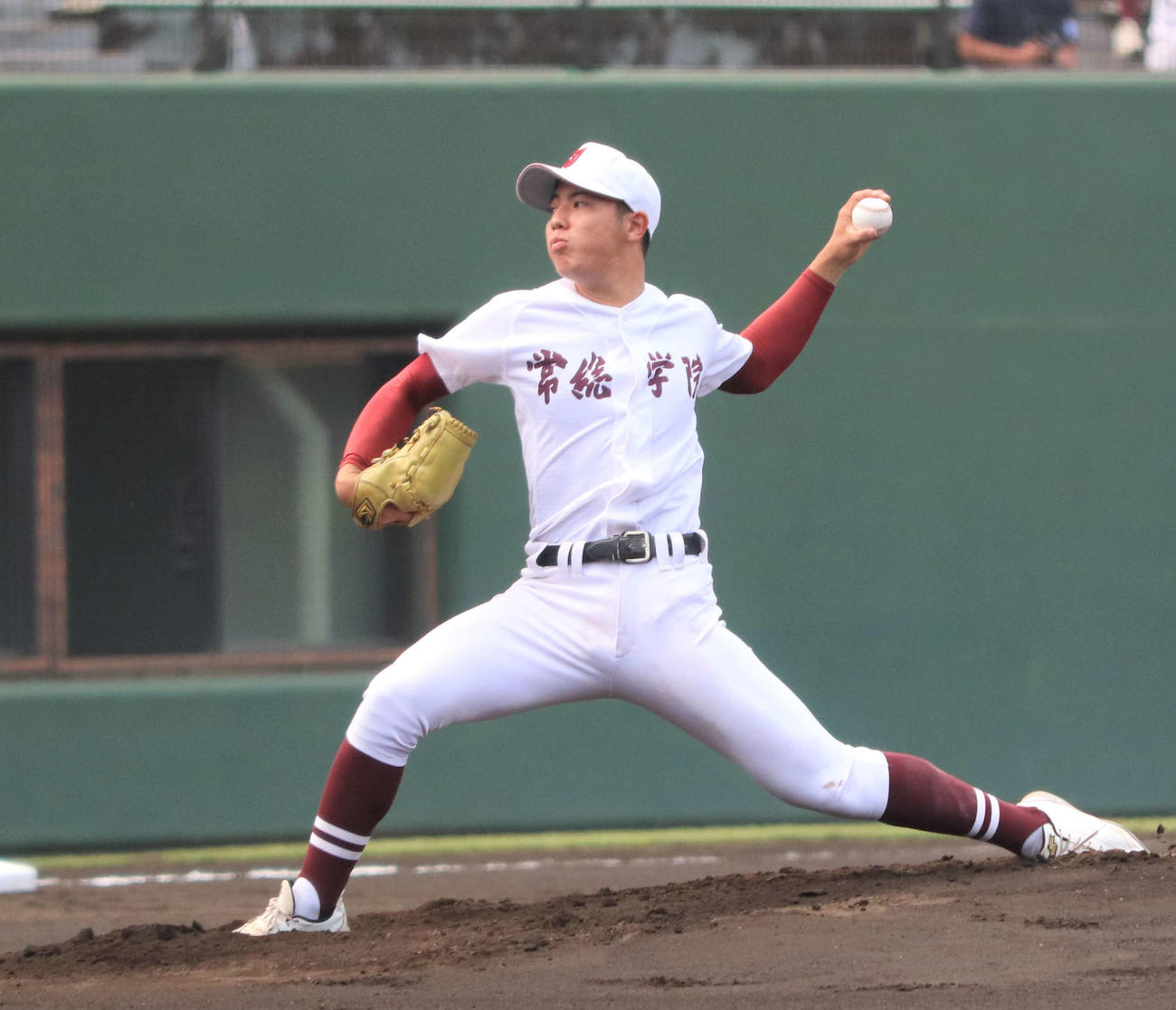 明和県央対常総学院　常総学院先発の諸星蒼空（撮影・村山玄）