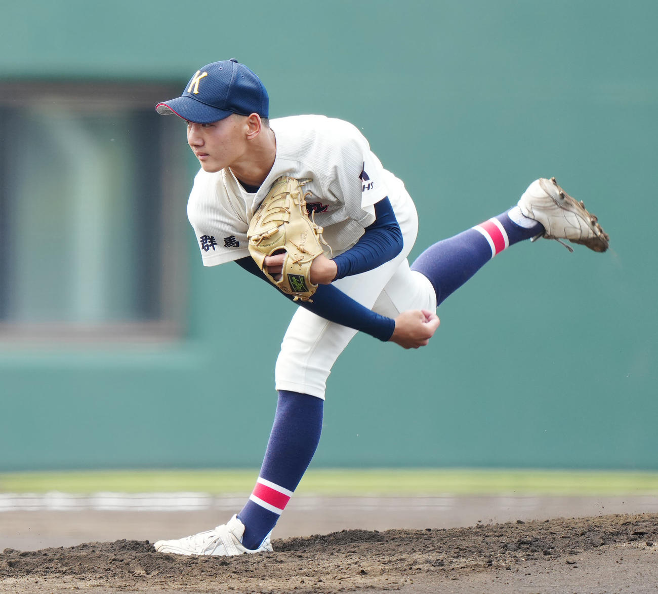 明和県央対常総学院　明和県央先発の小路（撮影・江口和貴）