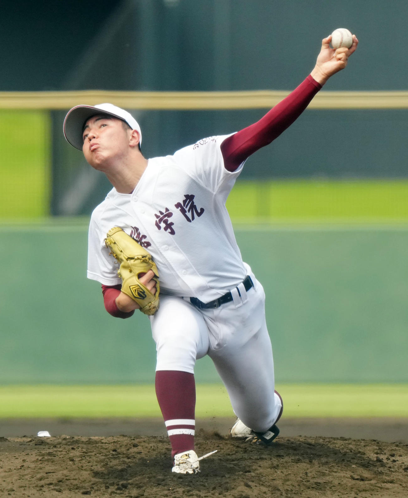 明和県央対常総学院　常総学院先発の諸星（撮影・江口和貴）