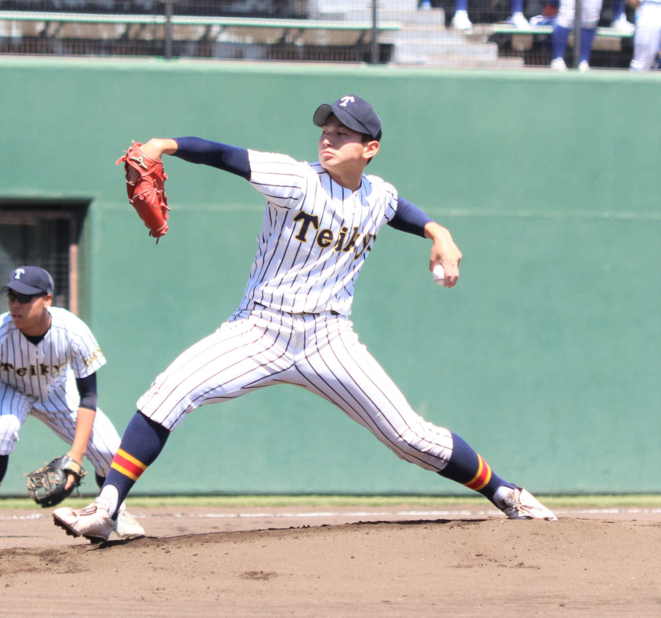 帝京対高崎健康福祉大　帝京先発の安藤＝（撮影・黒須亮）