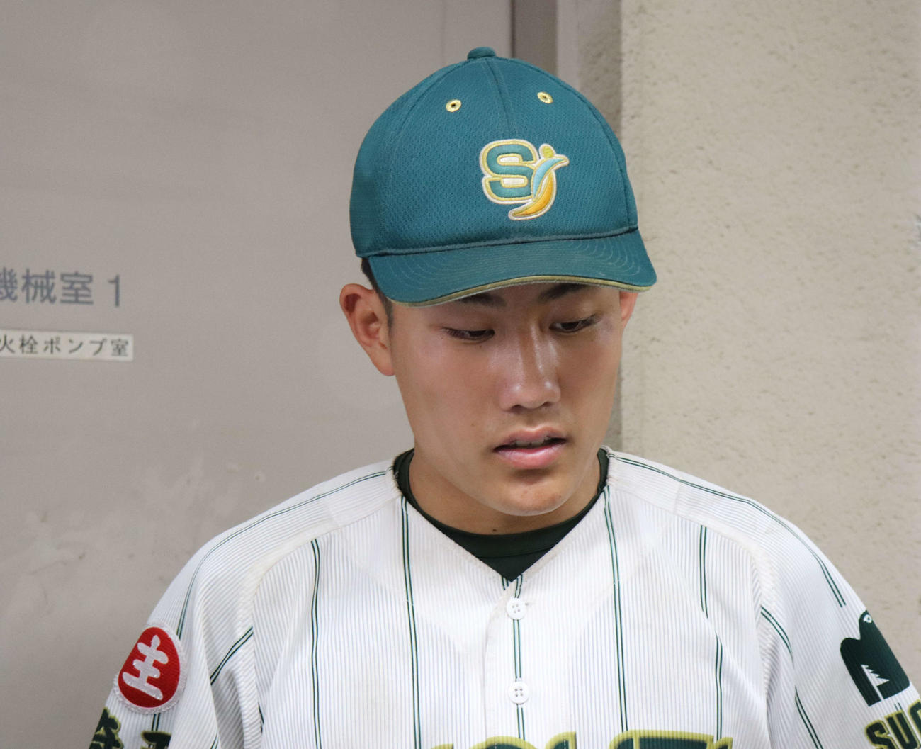 木更津総合対昌平　試合後、取材に応じる昌平・斉藤（撮影・村山玄）