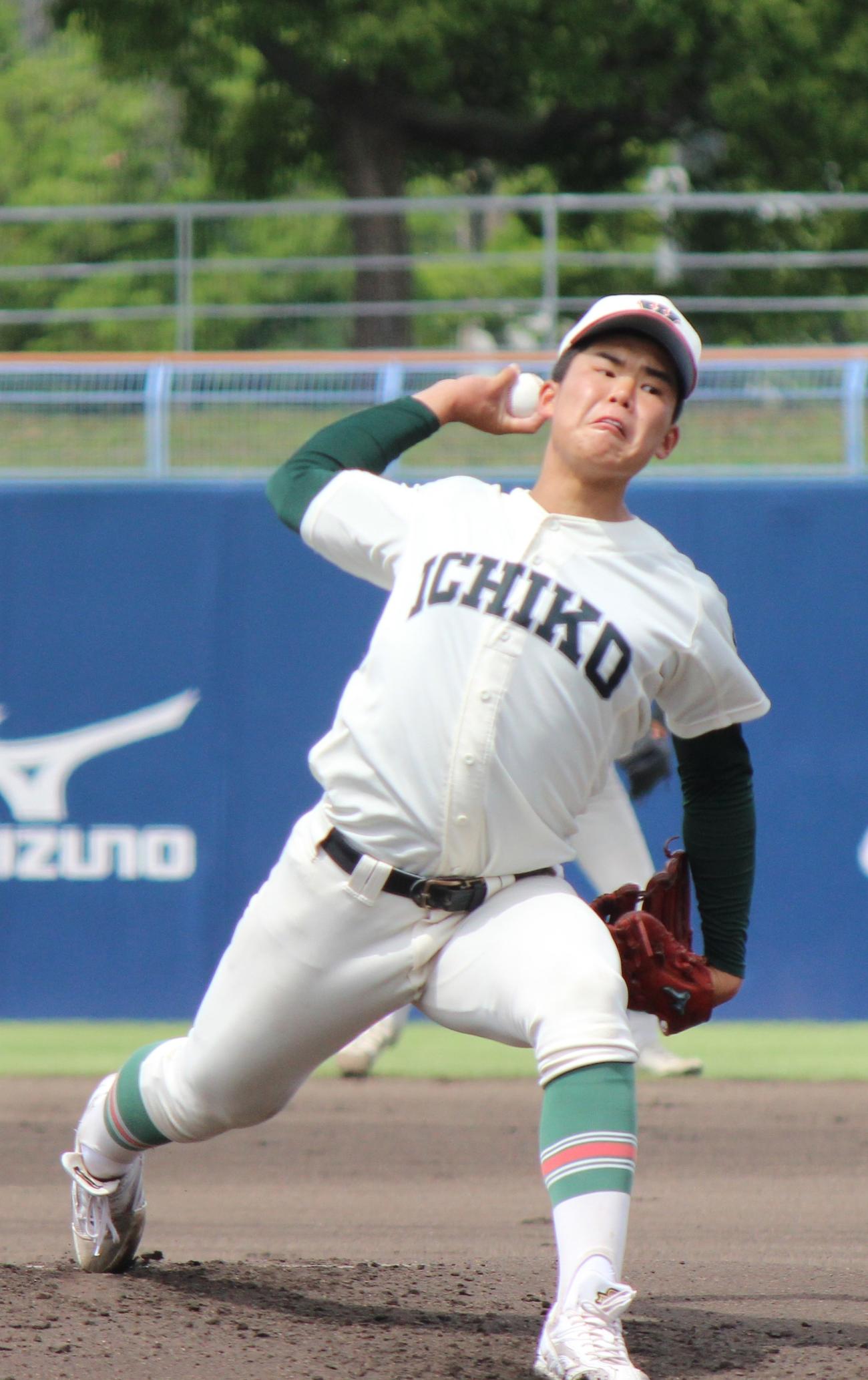 報徳学園対市和歌山　市和歌山の先発・小野（撮影・柏原誠）