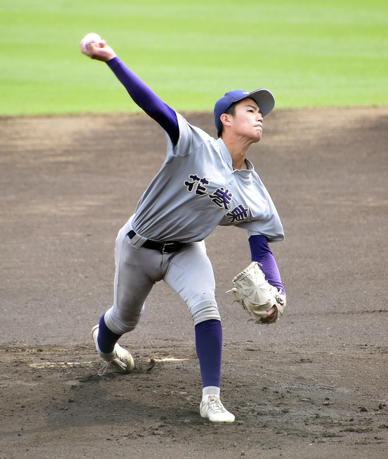 ノースアジア大明桜対花巻東　先発した花巻東・熊谷（撮影・山田愛斗）