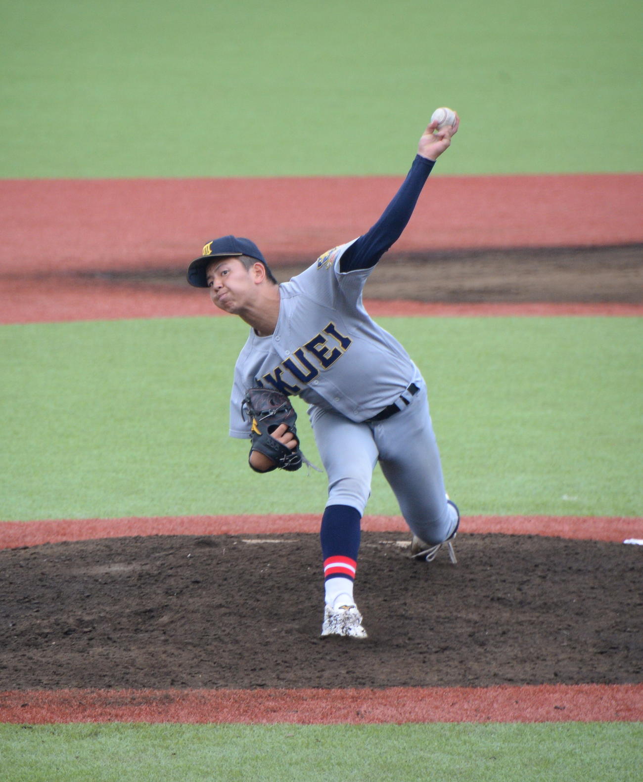 八戸学院光星対仙台育英　2番手で登板した仙台育英・田中（撮影・濱本神威）