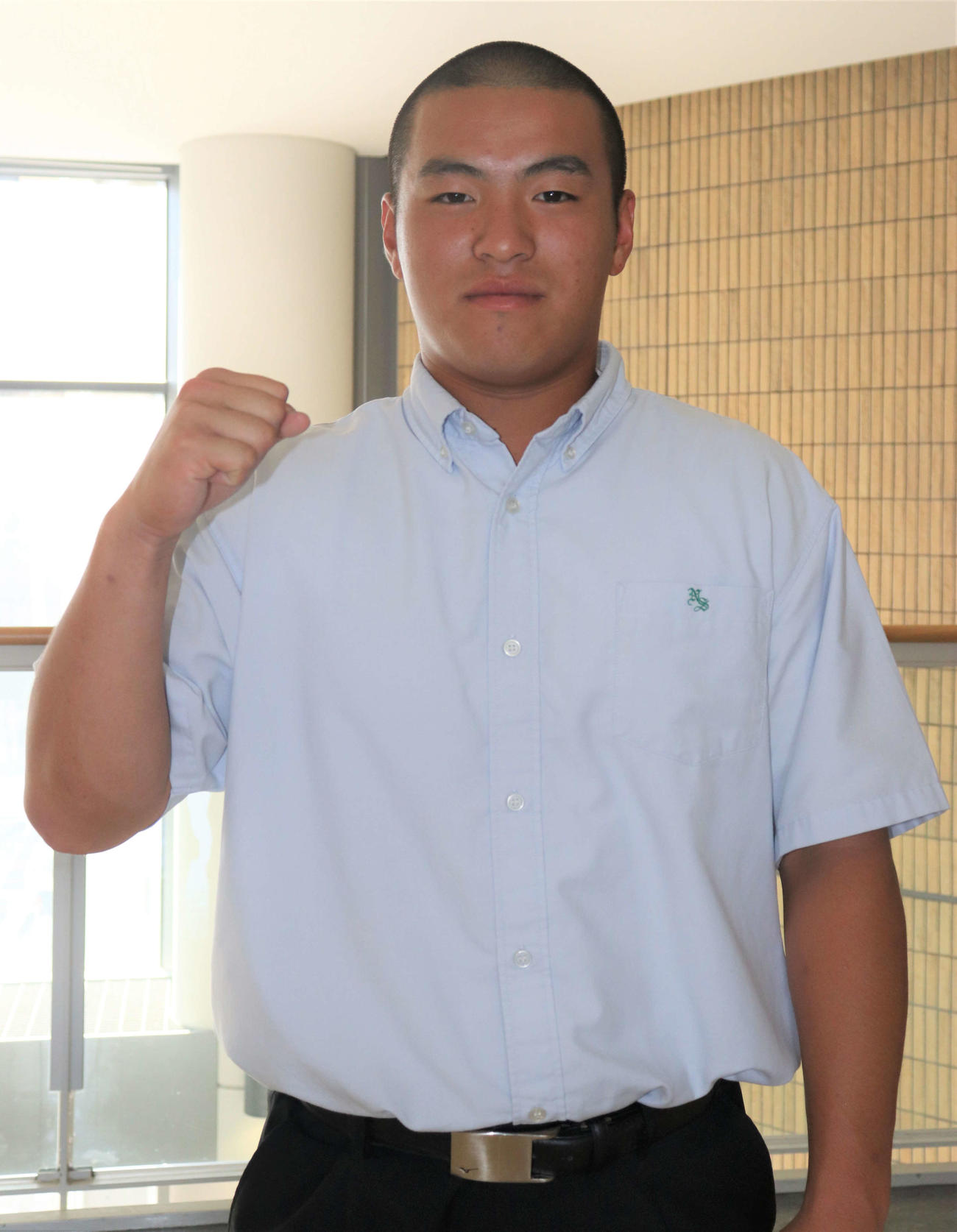 日大三・二宮主将（撮影・玉利朱音）