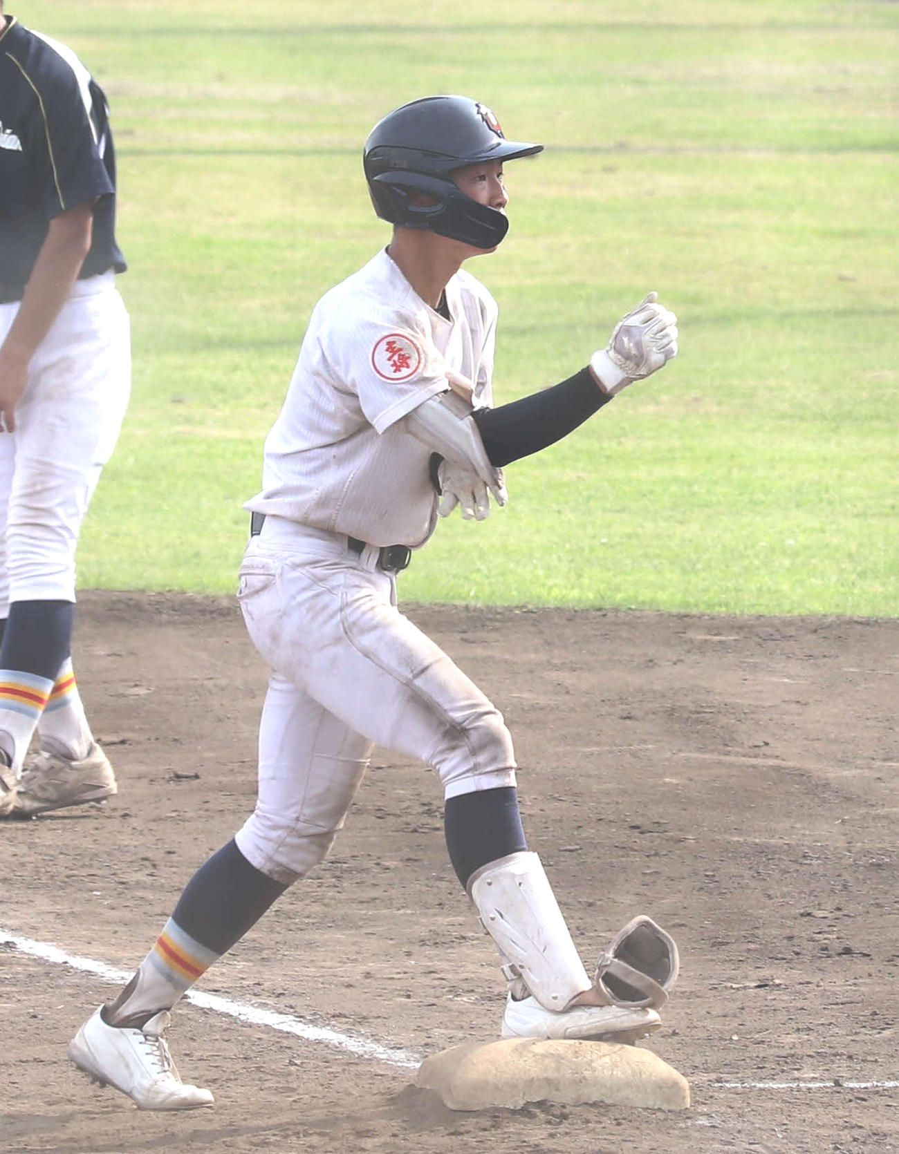 茨城キリスト教学園対水戸商　安打を放った武藤（撮影・村山玄）