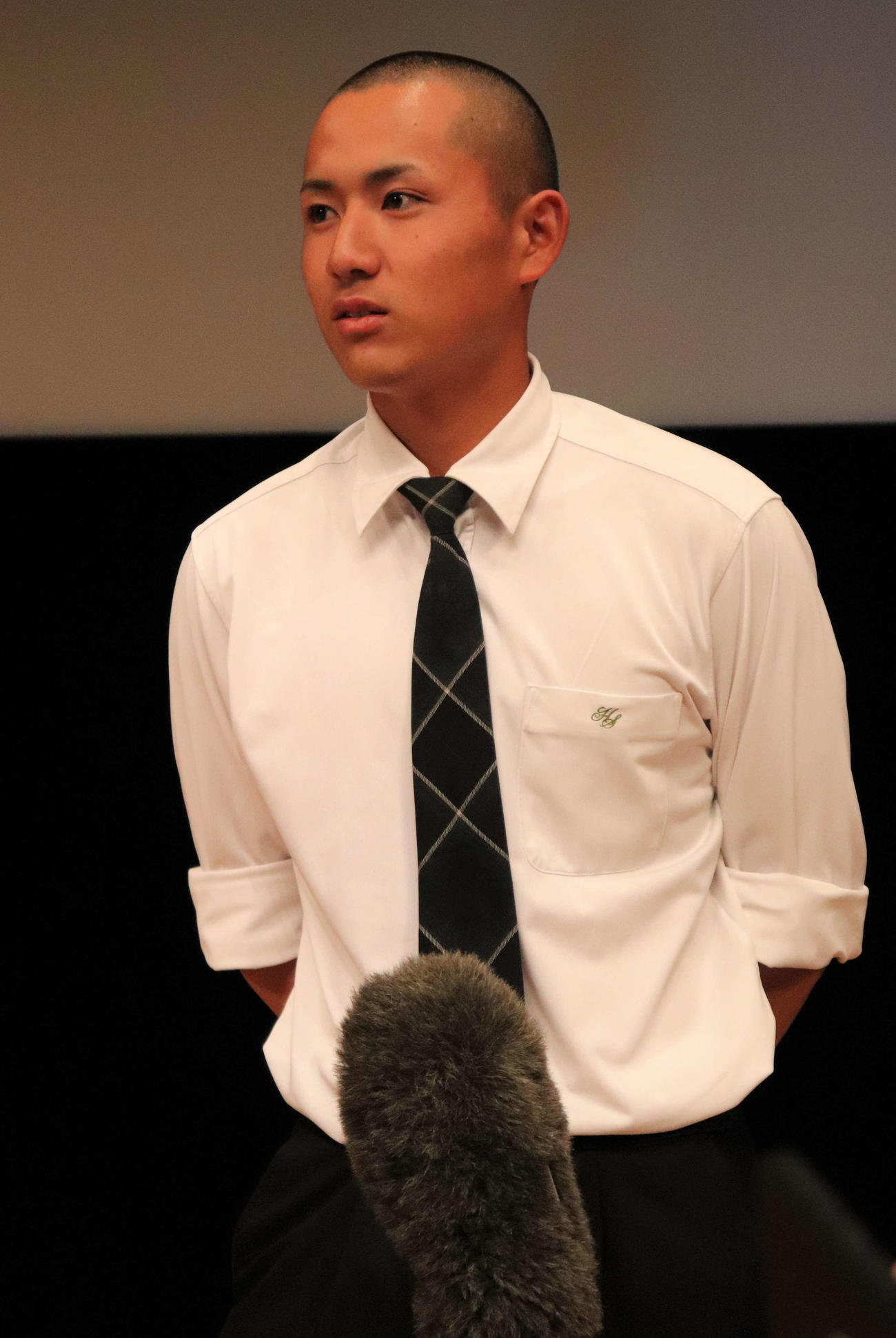 彦根総合の主将・上田大地内野手（3年）（撮影・中島麗）