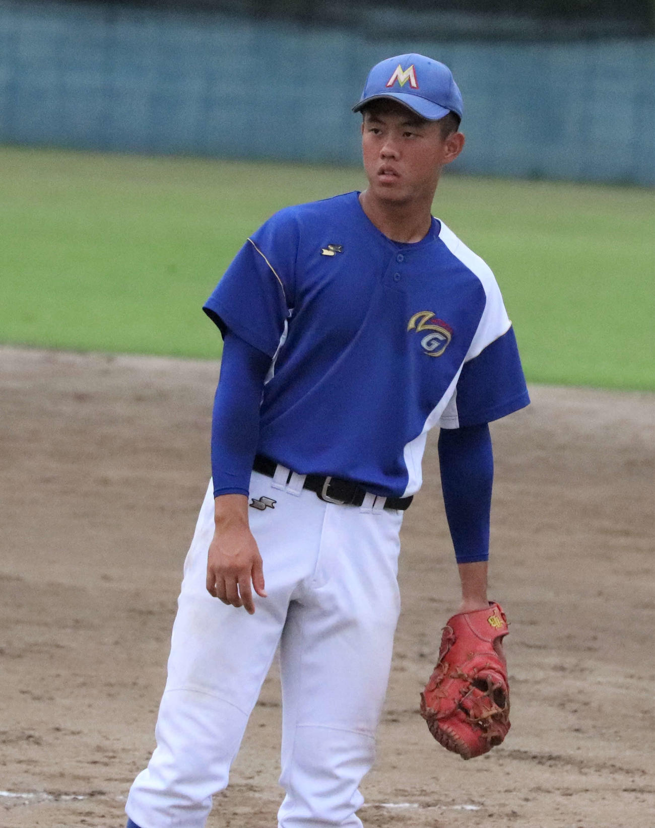 練習に励む明秀学園日立・顔（撮影・村山玄）