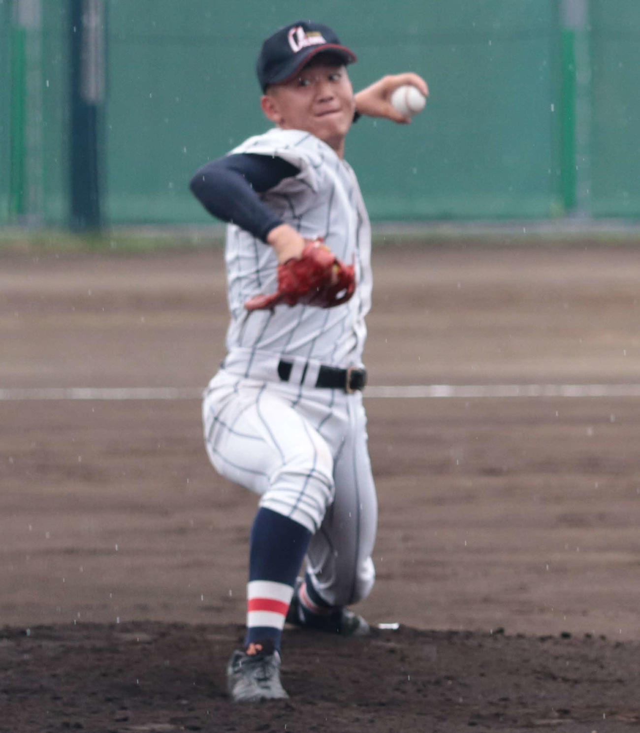 桐光学園との練習試合で、先発した鈴木夕投手（3年）＝2023年7月1日