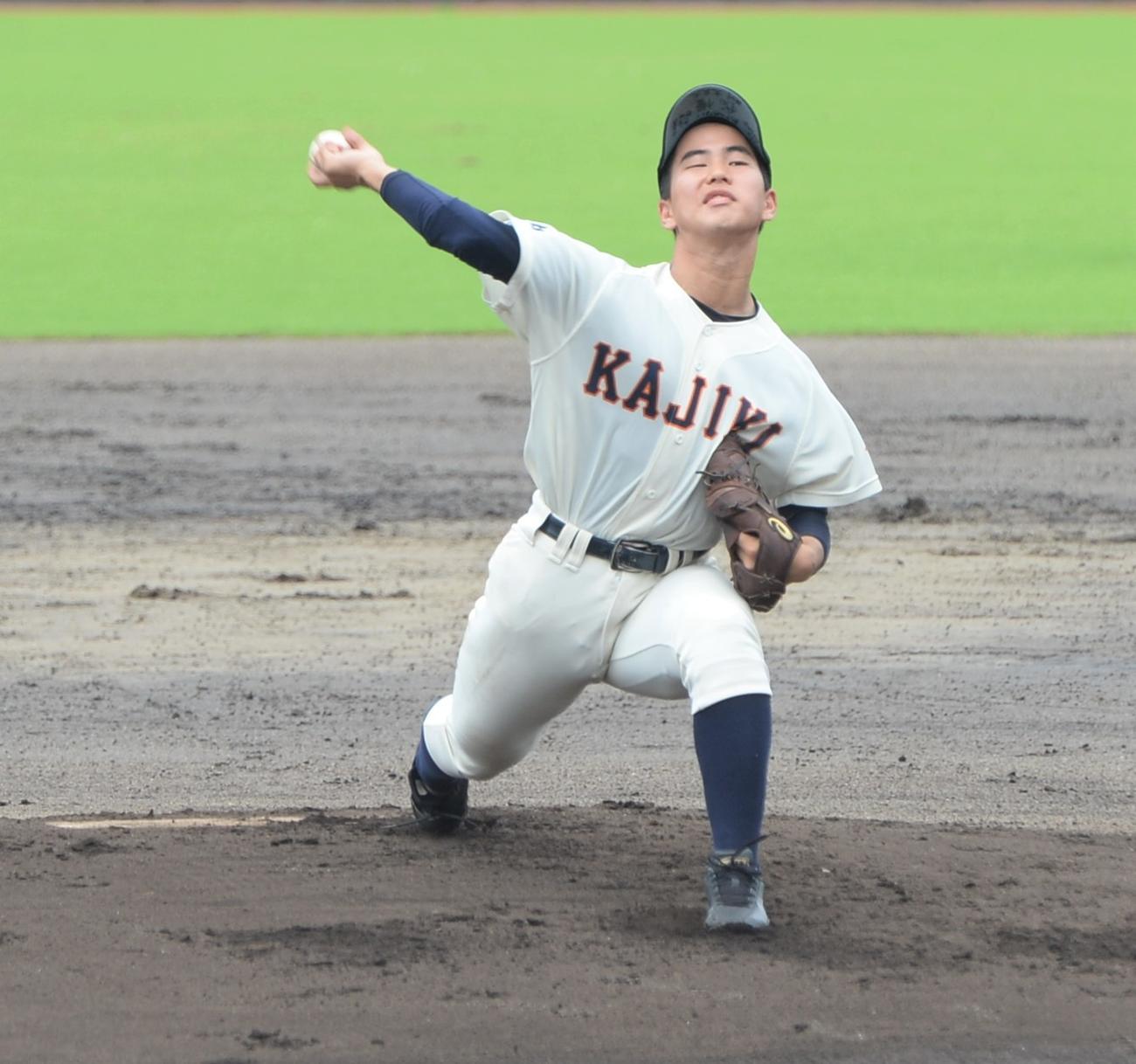 加治木対種子島　先発した加治木・増田（撮影・佐藤究）